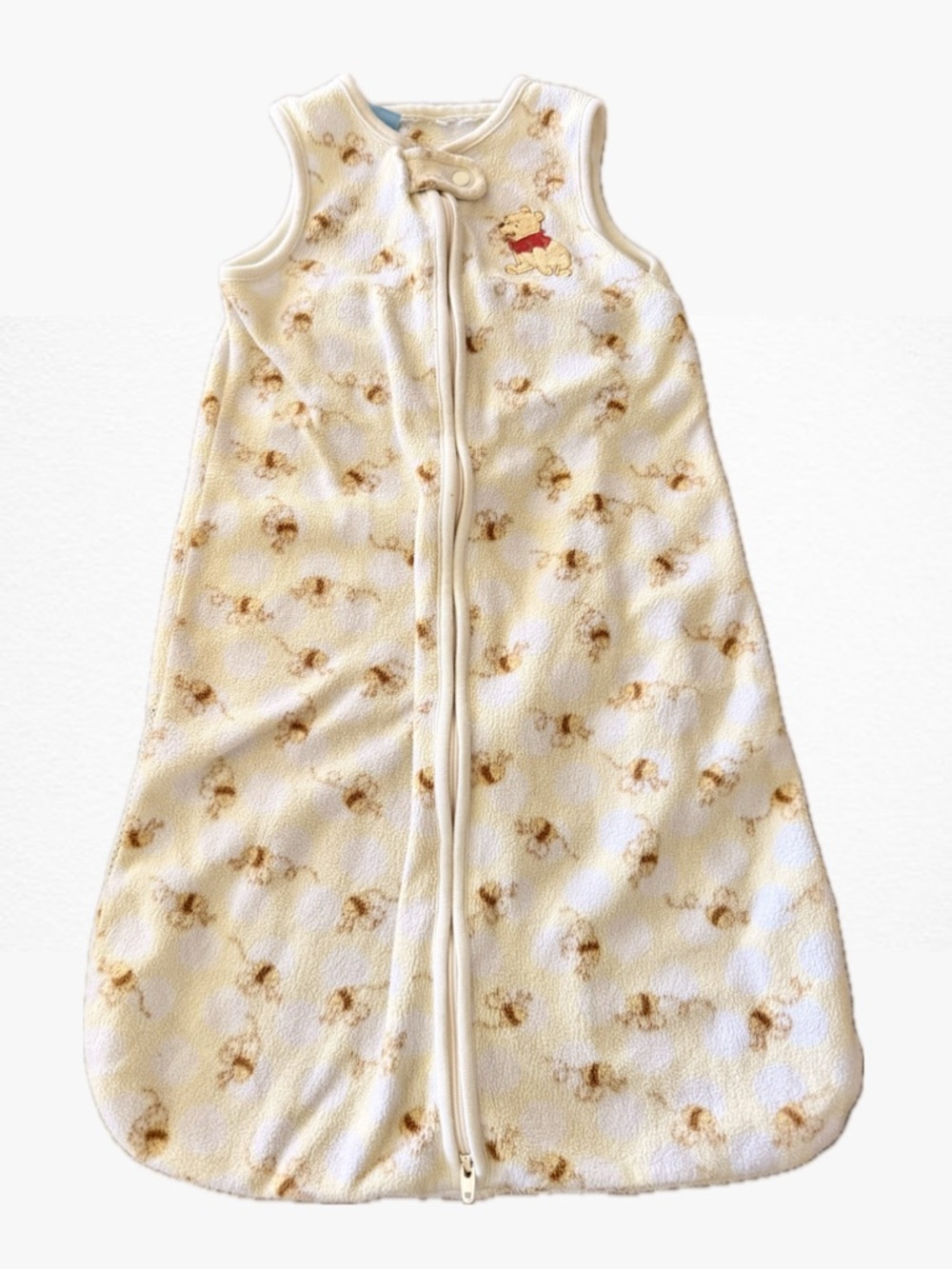 Disney Cream and Brown Winnie the Pooh Fleece Sleep Sack Fleece